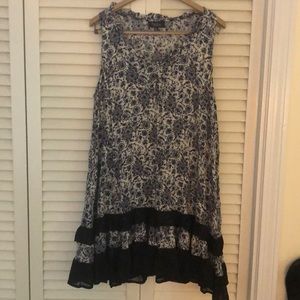 Printed flowy mini dress